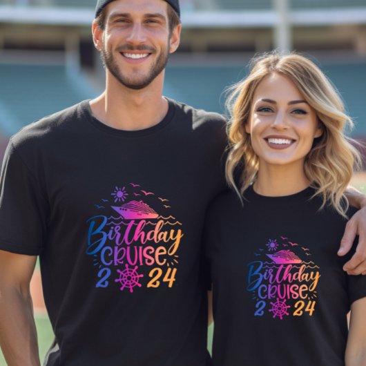 かわいい誕生日クルーズ船家族旅行 Tシャツ
