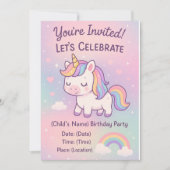 かわいい誕生日コレクション 招待状 (正面)
