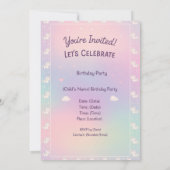 かわいい誕生日コレクション 招待状 (裏面)
