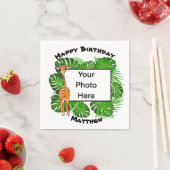 かわいい誕生日サファリキリン |熱帯林 スタンダードカクテルナプキン (インサイチュ)