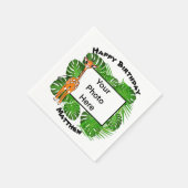 かわいい誕生日サファリキリン |熱帯林 スタンダードカクテルナプキン (角)