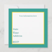 かわいい誕生日パイナップルパーティービーチ 招待状 (裏面)