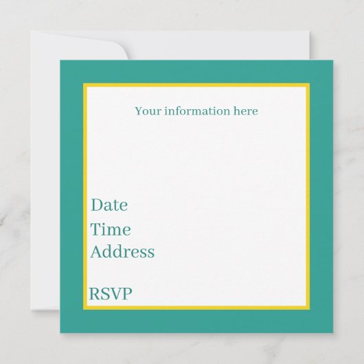 かわいい誕生日パイナップルパーティービーチ 招待状 (裏面)