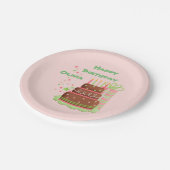 かわいい誕生日パーソナライズされた画像 ペーパープレート (アングル)