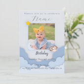 かわいい誕生日パーティの招待状 シーズンカード (スタンド正面)