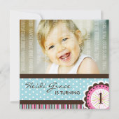 かわいい誕生日パーティの招待状 招待状 (正面)