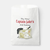 かわいい誕生日パーティーお洒落海賊の宝の地図 フェイバーバッグ (正面)