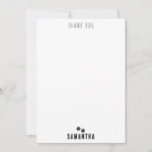 かわいい誕生日パーティーの犬のパターン サンキューカード (正面)