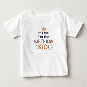かわいい誕生日パーティーのTシャツ（男女兼用） ベビーTシャツ