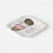 かわいい誕生日パーティーアイスクリームカスタム ペーパープレート (傾斜あり)