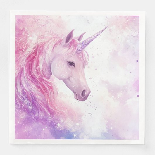かわいい誕生日パーティーユニコーンペーパーナプキン (正面)