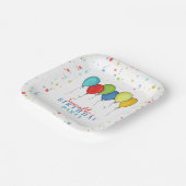 かわいい誕生日パーティー水彩風船 ペーパープレート (傾斜あり)