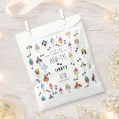 かわいい誕生日パーティー犬たち フェイバーバッグ (クリップ留めされた状態)