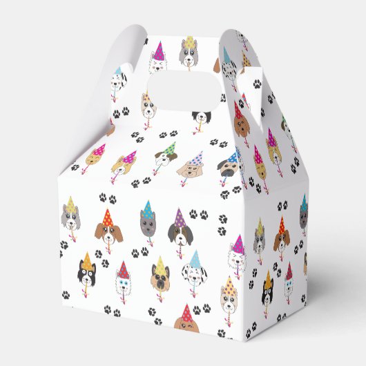 かわいい誕生日パーティー犬たち フェイバーボックス (裏面サイド)