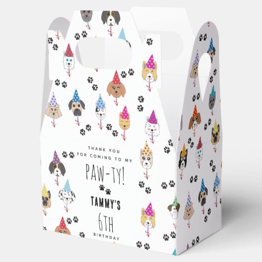 かわいい誕生日パーティー犬たち フェイバーボックス (オープン)
