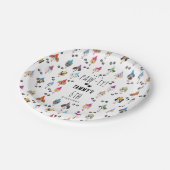 かわいい誕生日パーティー犬たち ペーパープレート (アングル)