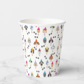かわいい誕生日パーティー犬たち 紙コップ (裏面)