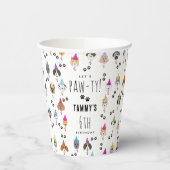 かわいい誕生日パーティー犬たち 紙コップ (左)