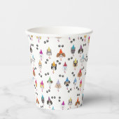 かわいい誕生日パーティー犬たち 紙コップ (正面)