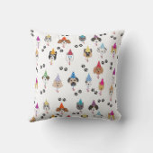 かわいい誕生日パーティー犬のパターン クッション (裏面)