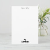 かわいい誕生日パーティー犬のパターン サンキューカード (スタンド正面)