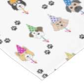 かわいい誕生日パーティー犬のパターン テーブルクロス (アングル)