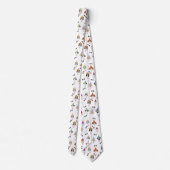 かわいい誕生日パーティー犬のパターン ネクタイ (裏面)