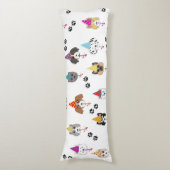 かわいい誕生日パーティー犬のパターン ボディピロー (正面縦)