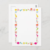 かわいい誕生日パーティー風船の境界線 ポストカード (正面/裏面)