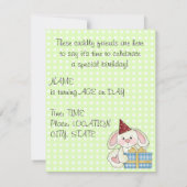 かわいい誕生日パーティー 招待状 (裏面)