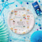 かわいい誕生日フェアリーパーソナライズされたパーティー ペーパープレート (パーティー)