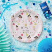 かわいい誕生日フェアリーパーソナライズされたパーティー ペーパープレート (パーティー)