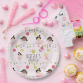 かわいい誕生日フェアリーパーソナライズされたパーティー ペーパープレート (パーティー)