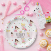 かわいい誕生日フェアリーパーソナライズされたパーティー ペーパープレート (パーティー)