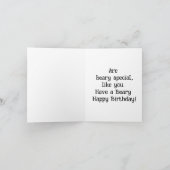 かわいい誕生日ベアーグリーティングカード カード (内部)