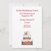 かわいい誕生日ベアー年齢5 招待状 (裏面)