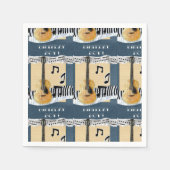 かわいい誕生日ボーイミュージックギターペーパーナプキン スタンダードカクテルナプキン (正面)