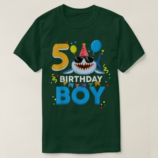 かわいい誕生日ボーイ5歳キッズ5誕生日坊 Tシャツ (デザイン正面)