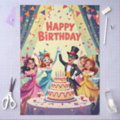 かわいい誕生日マスカレードテーマ 薄葉紙 (クラフト)