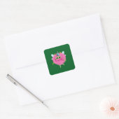 かわいい誕生日モンスター スクエアシール (封筒)