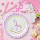 かわいい誕生日ユニコーン ペーパープレート (パーティー)