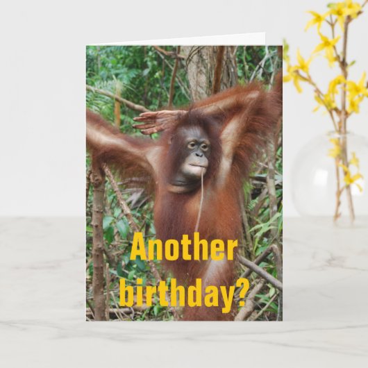 かわいい誕生日ユーモア カード (黄色い花)