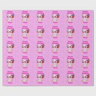 かわいい誕生日ラッピング紙フラットシートセット3 ラッピングペーパー