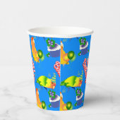 かわいい誕生日ラブバードパーティーオウムBirb Hatchday 紙コップ (右)