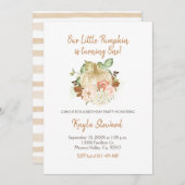 かわいい誕生日リトルカボチャは一つの招待状 招待状 (正面/裏面)