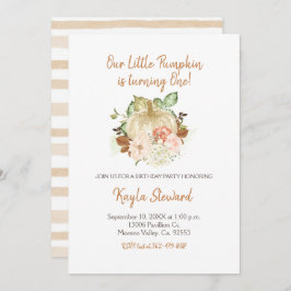 かわいい誕生日リトルカボチャは一つの招待状 招待状
