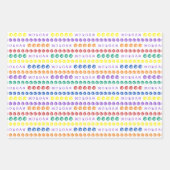 かわいい誕生日レインボー3 Photo Any Age Add Name ラッピングペーパーシート (正面2)