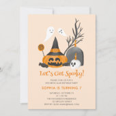 かわいい誕生日不気味ハロウィンを食べないように 招待状 (正面)