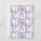 かわいい誕生日猫パターン招待状 招待状 (裏面)