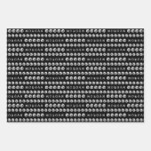 かわいい誕生日白黒3 Photo Any Age Add Name ラッピングペーパーシート (正面2)